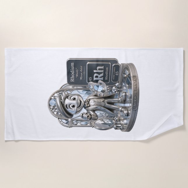 Serviette De Plage Personnage Rhodium de l'univers ATOMIVRA™ (Devant)