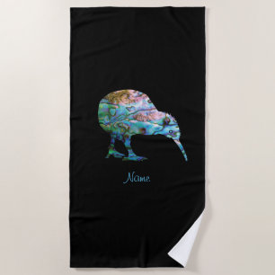 SERVIETTE DE PLAGE PERSONNALISÉ NOUVELLE-ZÉLANDE KIWI PAUA