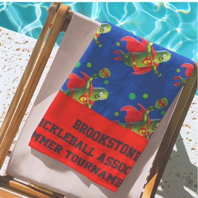 Serviette De Plage Personnalisé Super Pickleman (Fun personalized beach towels!)