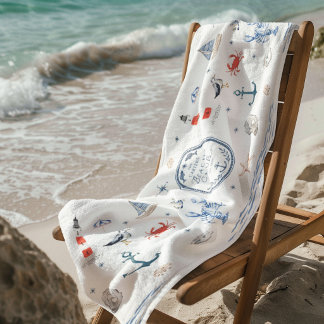 Serviette de plage personnalisée au blason du Beac