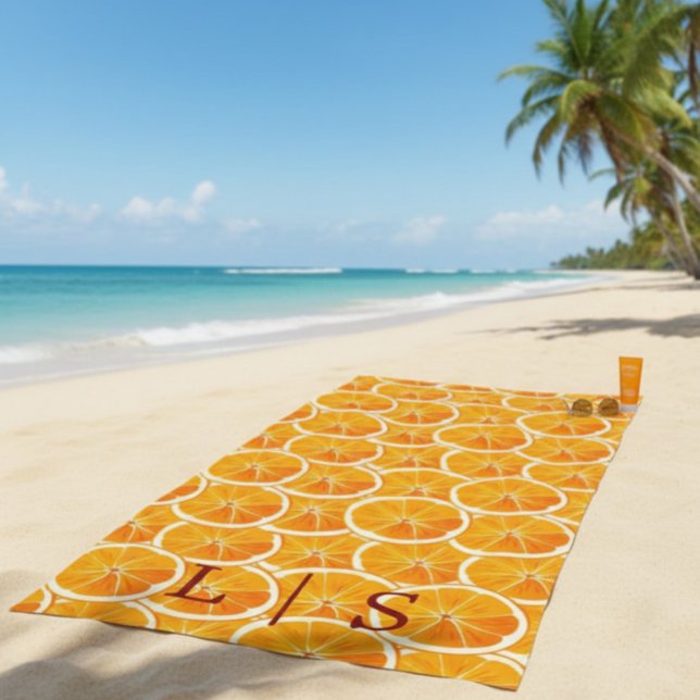 Serviette de plage personnalisée avec monogramme o (Créateur téléchargé)