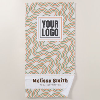 Serviette de plage personnalisée avec motif abstra