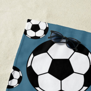 Serviette de plage personnalisée de football d'été