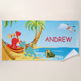 Serviette de plage personnalisée de l'enfant avec