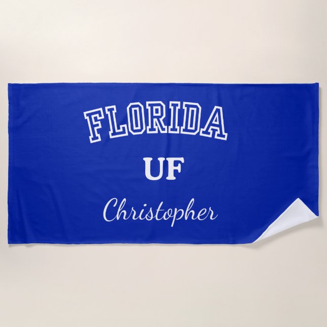 SERVIETTE DE PLAGE PERSONNALISÉE DE L'UNIVERSITÉ D (Devant)