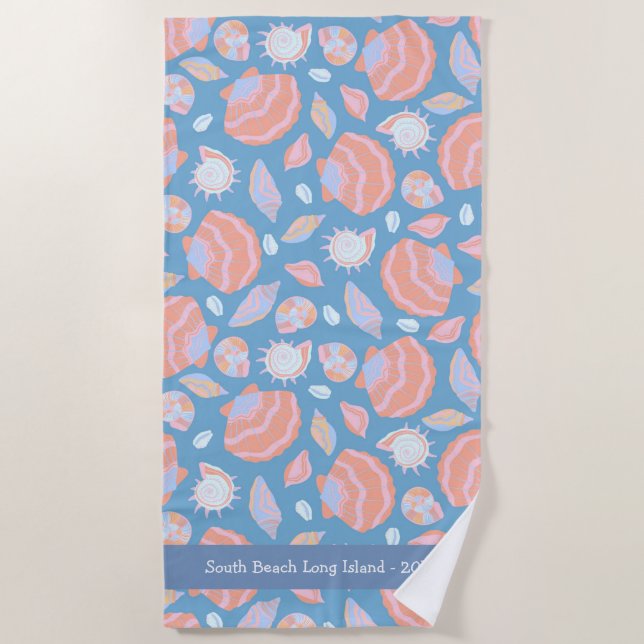 Serviette de plage personnalisée - Design d'été de (Devant)