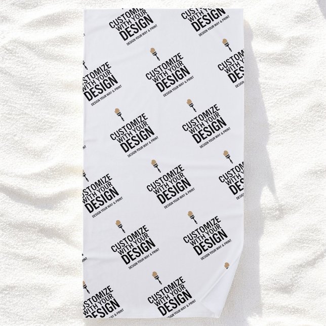 Serviette de plage personnalisée minimale et marqu (Créateur téléchargé)