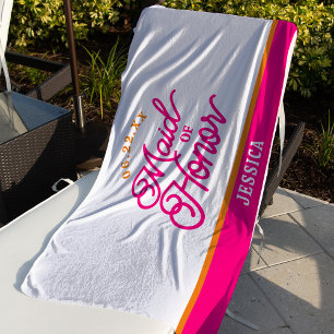Serviette de plage personnalisée minimaliste de de