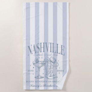 Serviette de plage personnalisée Nashville Bachelo