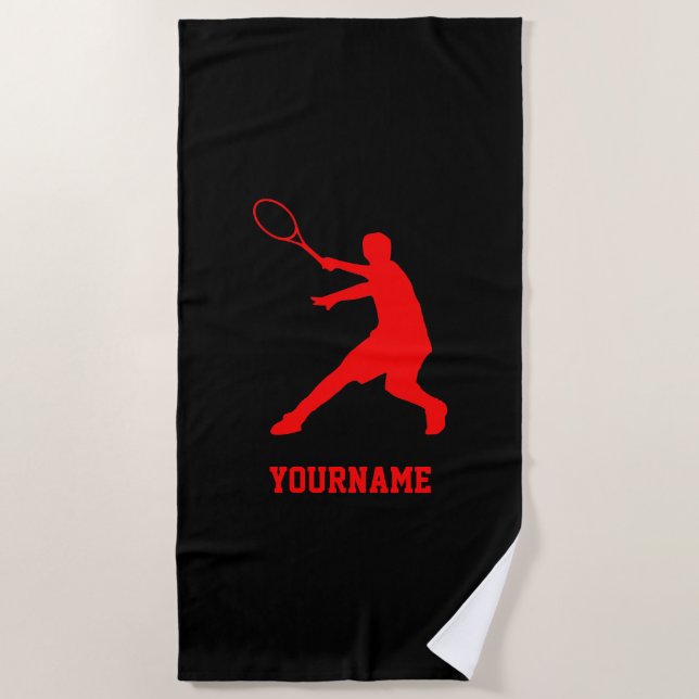 Serviette de plage personnalisée pour joueurs de t (Devant)