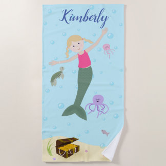 Serviette de plage personnalisée pour la petite si