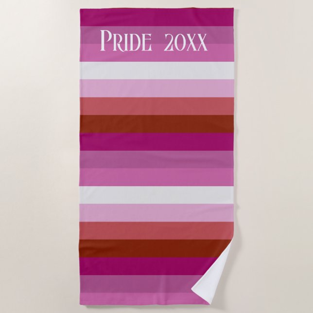 Serviette De Plage Personnaliser Beach Towel - Drapeau de la fierté l (Devant)