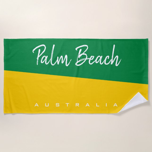 Serviette De Plage Personnaliser l'Australie (Devant)