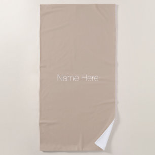 Serviette De Plage Personnaliser personnaliser nom monogramme beige b