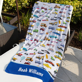 Serviette De Plage Petit Garçon Things That Move Vehicle Cars Kid