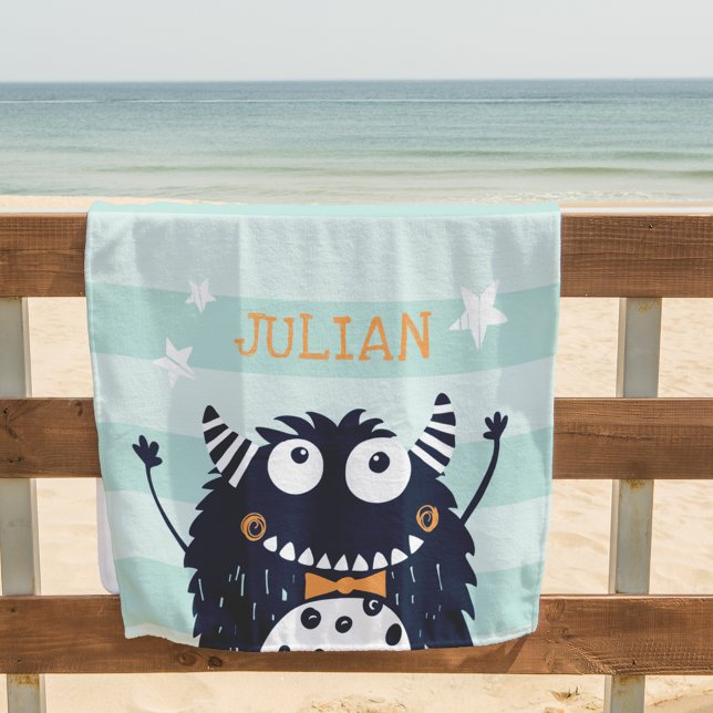 Serviette De Plage Petit monstre personnalisé (Créateur téléchargé)