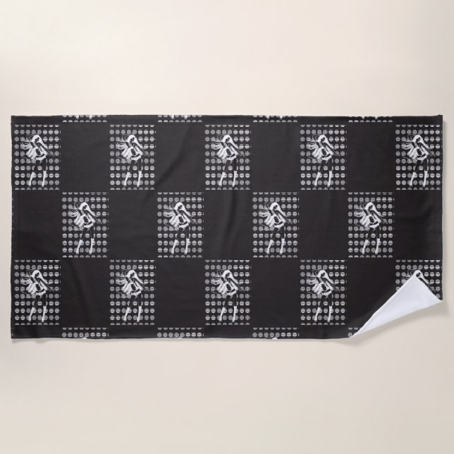 Serviette De Plage petite amie dansante (Devant)