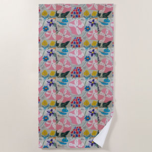 Serviette De Plage Pétunia et fleurs d'été