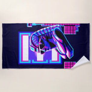 Serviette De Plage Pharaon Synthwave