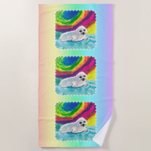 Serviette De Plage Phoque bébé "Art by Kids"