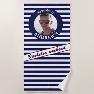 Serviette De Plage Photo drôle de nautisme pour enterrement de vie de