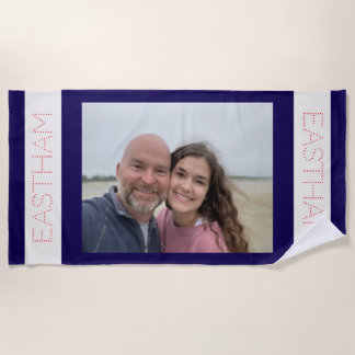 Serviette de plage photo personnalisée - cadeau pe