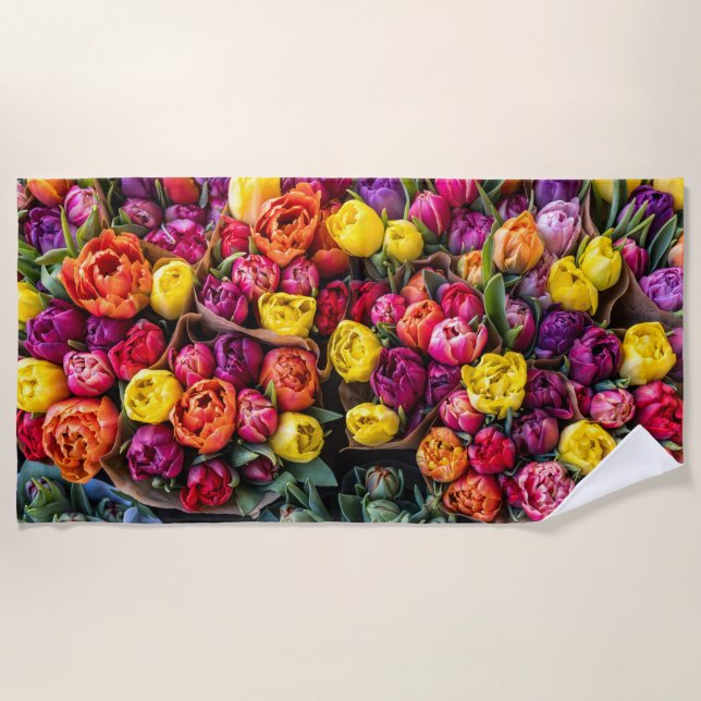 Serviette de plage Photographie de fleurs Bouquet  (Devant)