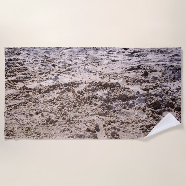 Serviette De Plage Photographie de sable de plage (Devant)