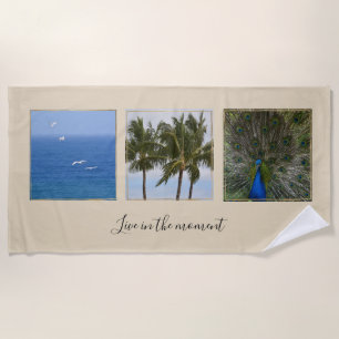 Serviette De Plage Photos personnalisées et texte