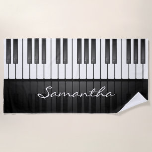 Serviette De Plage Piano Clavier Design Plage Serviette