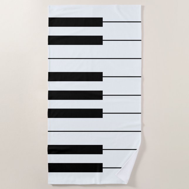 Serviette De Plage piano teclado (Devant)