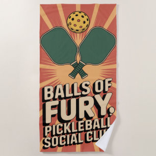 Serviette De Plage Pickleball Balls Of Fury Social Club