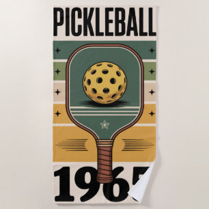 Serviette De Plage Pickleball Pickleball 1965 Vintage Paddle Graphic