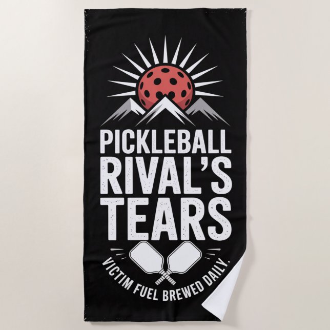 Serviette De Plage Pickleball Rival's Tears Drôle Graphique (Devant)