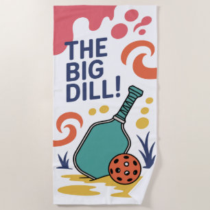 Serviette De Plage Pickleball The Big Dill ! Ventilateur