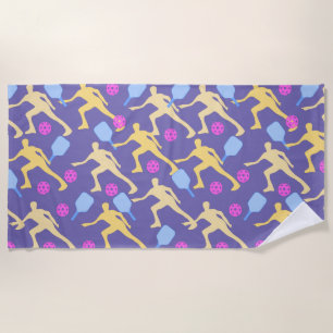 Serviette De Plage Pickleball Tropical