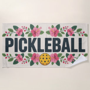 Serviette De Plage Pickleball Tropical Graphic Vacation
