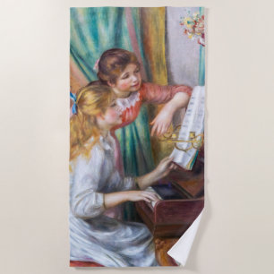 Serviette De Plage Pierre Auguste Renoir - Jeunes filles au piano