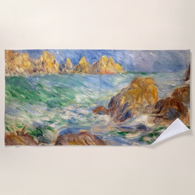 Serviette De Plage Pierre-Auguste Renoir - Marine, Guernesey (Devant)