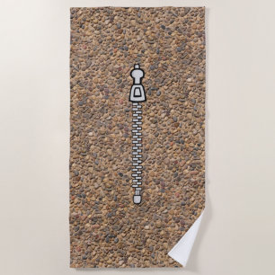 Serviette De Plage Pierres de galets avec casier zip