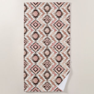 Serviette De Plage Pink Brown Cowgirl Southwestern Tribal