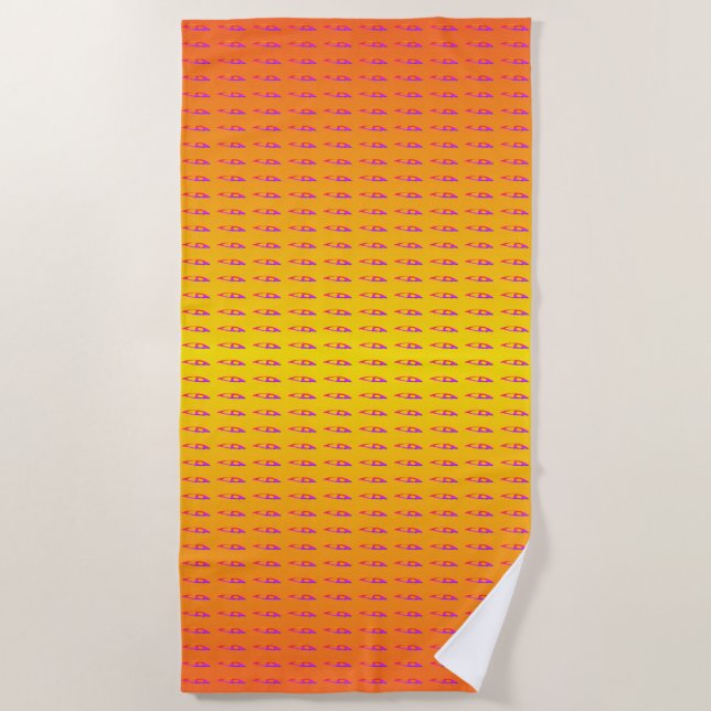 serviette de plage Pink Eye Sunrise (Devant)