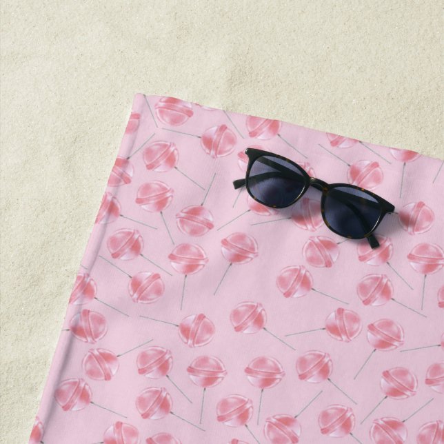 Serviette De Plage Pink Lollipop (En situation)