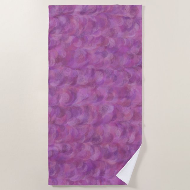 Serviette De Plage Pink violet Abstrait sans couture Motif (Devant)