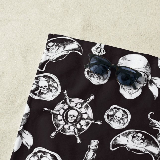 Serviette De Plage Pirate (En situation)