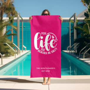 Serviette De Plage Piscine Rose