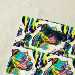 Serviette De Plage Pitbull Love Beach Towel