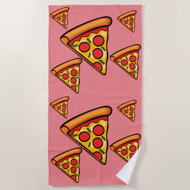 Serviette De Plage Pizza Friday Design - Beach Towel (Devant)