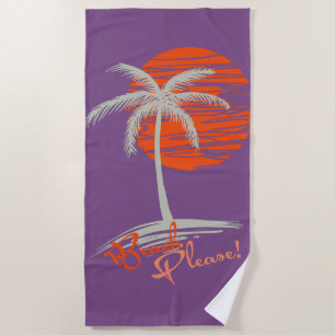 Serviette De Plage Plage amusante Palm Tree and Sun