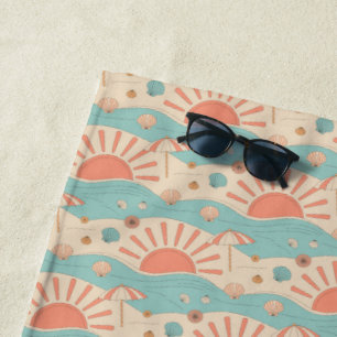 Serviette De Plage Plage au coucher du soleil